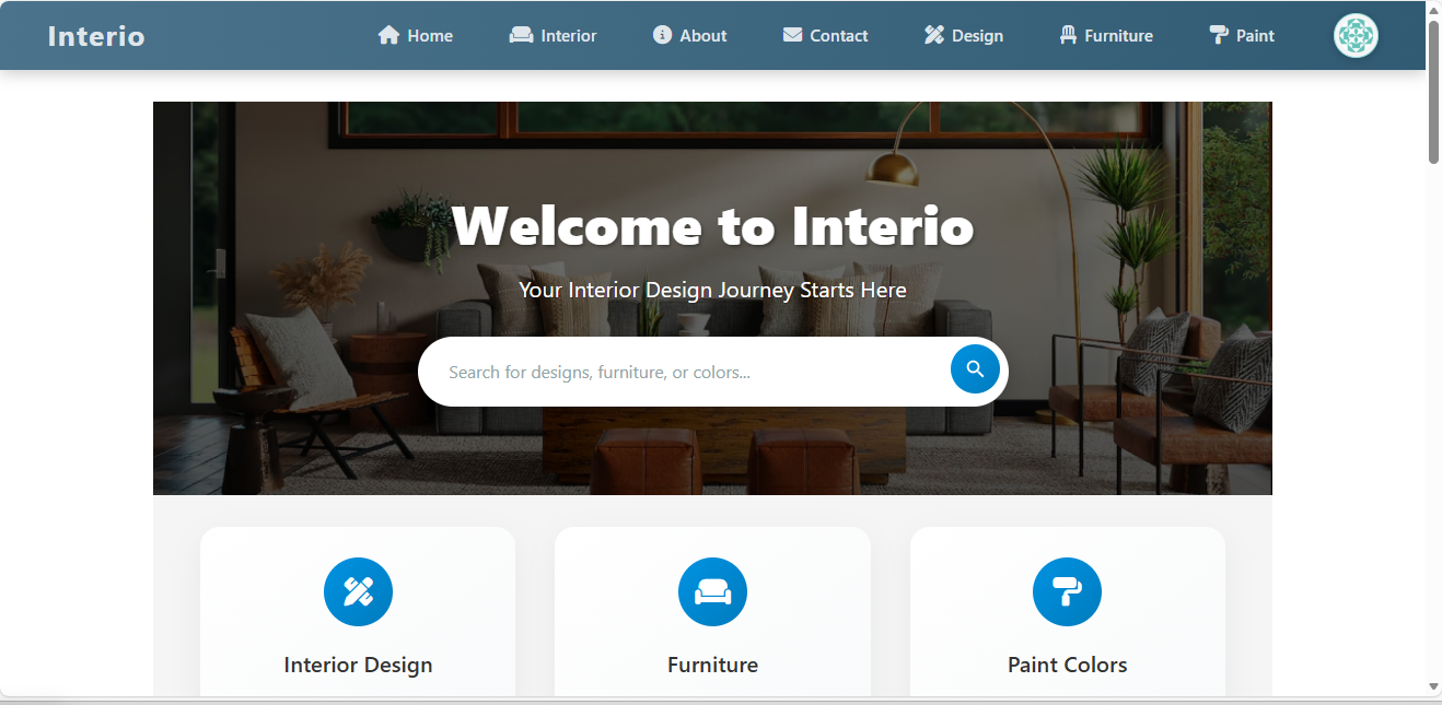 Interio interior design platform preview